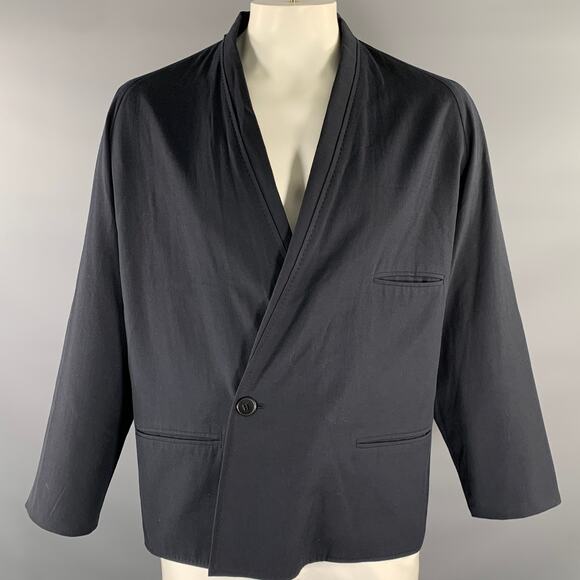 LEMAIRE Chest Size XL Navy Shawl Jacket